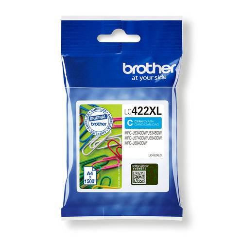 Brother LC-422XLC ink cartridge 1 pc(s) Original Cyan Brother LC-422XLC ink cartridge 1 pc(s) Original Cyan